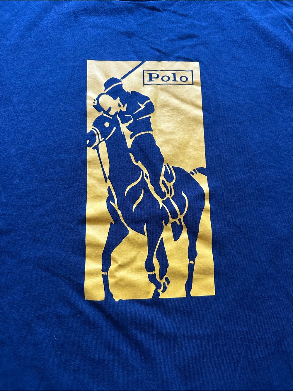 Polo by Ralph Lauren Men's Blue Graphic Horse T-Shirt XXL